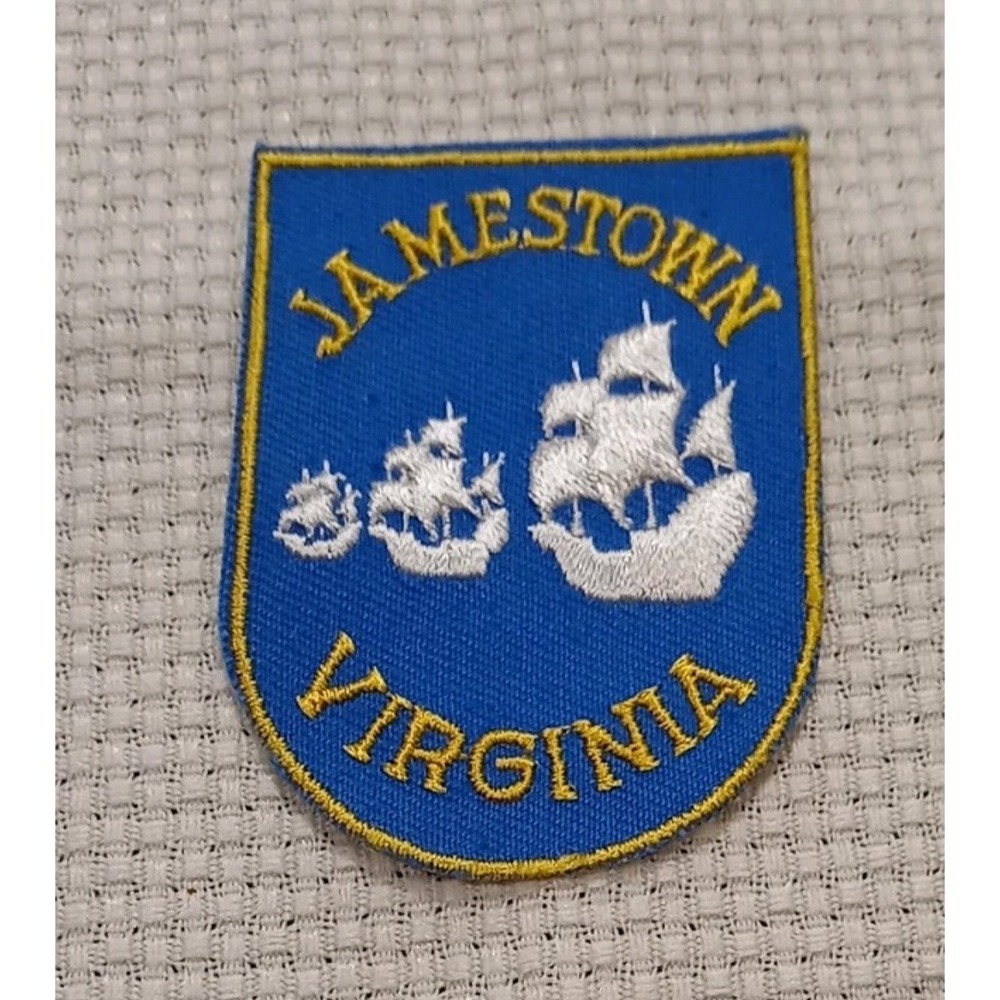 Vintage Jamestown Virginia Patch Historical Site Souvenir Patch Ship Badge‎
